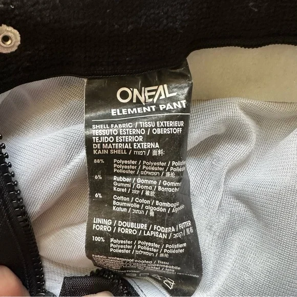 EUC O'Neal Graphic Motocross Element Pants Black, White & Neon Yellow Youth 5/6 - Picture 7 of 11